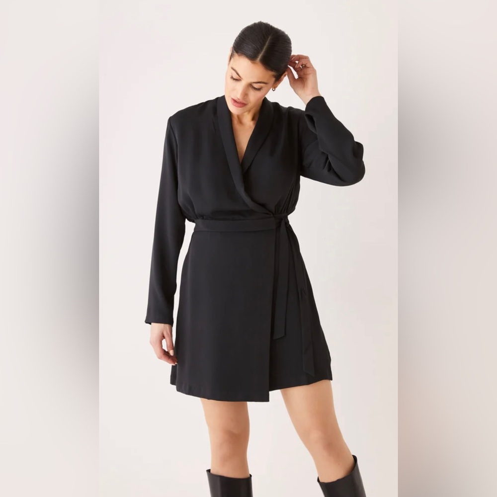 Frank & Oak The Wrap Satin Dress